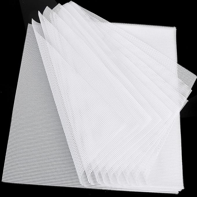 Silicone Dehydrator Sheets 14x14: 10-packs Fine Mesh Liners for Drying Tray - Nonstick Reusable - Compatible with Excalibur Magic Mill & Cosori - Jerky Herbs Fruit