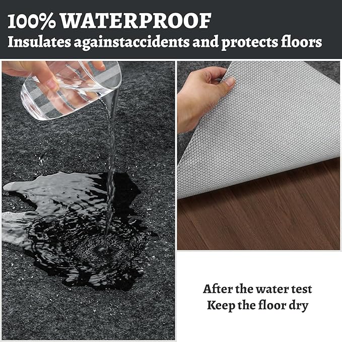 100% Waterproof Rug pad, 2x10 ft Area Rug Non-Slip Rug Pads, Carpet Pads for All Floors and finishes, Felt pad for Hardwood Floors, Keep Carpets in Place Soft and Secure