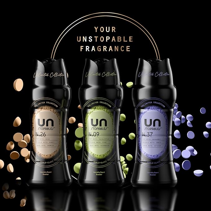 Downy Unstopables Unlimited Collection In-Wash Laundry Scent Booster Beads, No. 37, Fine Fragrance, Long-Lasting Fresh Scent Beads, 21.1 oz