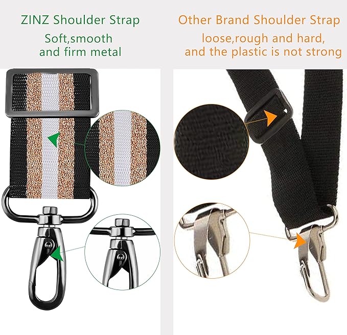 ZINZ Bag Shoulder Strap, Padded Adjustable Shoulder Strap Replacement