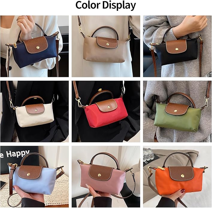 Mini Crossbody Bag for Women - Adjustable Strap Shoulder Purse, Small Spacious Tote with Zipper Pockets for Phone Wallet Keys