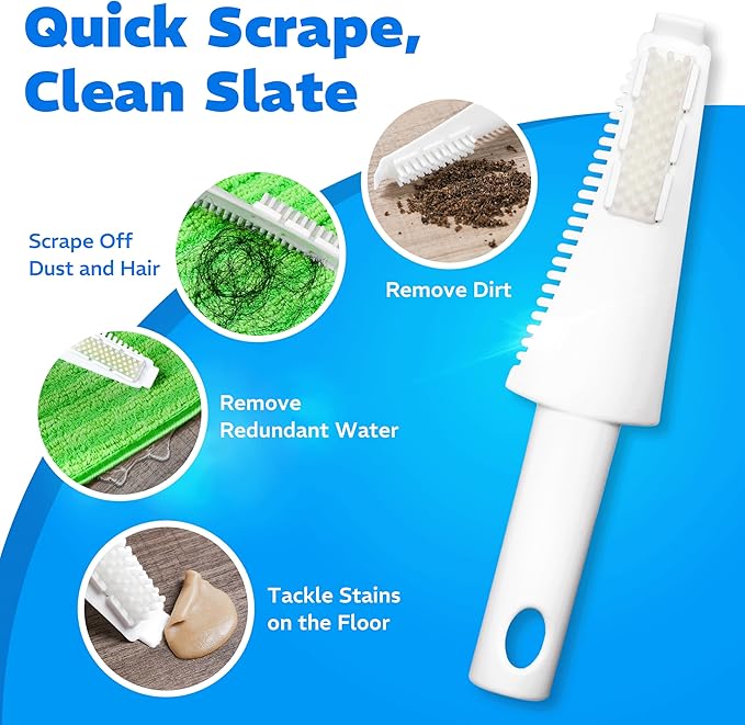 Befanty 2 Pack Reusable Mop Pads, Compatible with Wet Jet, Wet Pads Refill for WetJet, Microfiber Cloths for Hardwood Floors Cleaning, Machine Washable Mop Pads, Wet Dry Use, Scraper Included
