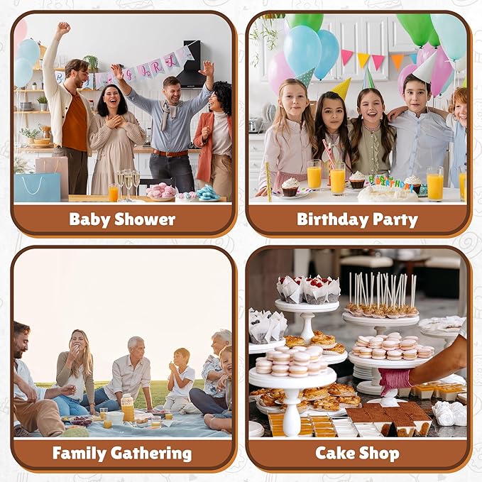 RYDDOY 4 Pack Cupcake Boxes, Hold 12 Standard Cupcakes, Cupcake Containers with Window and Inserts, High Grade Cupcake Holder, for Birthday Holiday Party, Supplies for Cupcakes, Desserts and More