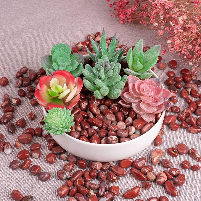 Polished Red Jasper Crystal Stone Set - 72 Pcs, 0.5" 10 oz Handpicked Tumbled Gemstones Rocks, Pebbles for Reiki, Chakra, Healing