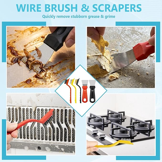 15PCS Crevice Cleaning Brush, Hard Bristle Grout Scrub Brushes, Multifunctional Gap Detail Cleaning Tools for Bathroom, Kitchen, Window Sill, Tile Corners & Household Deep Cleaning