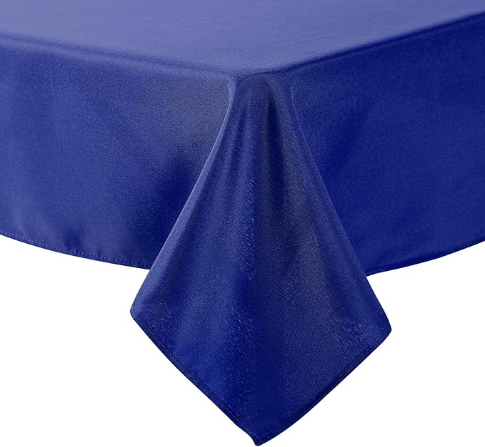 Cupuamon Square Tablecloth 52x52 inch Washable Polyester Fabric Tablecloth for Wedding Party Dining Banquet Decoration (52x52, Royal Blue)