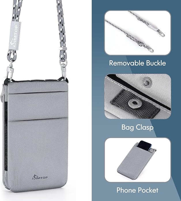 SIMTOP Small Crossbody Bag Cell Phone Purse for Women Lightweight RFID Anti-Theft Water-Resistant Adjustable Strap Phone/Keys
