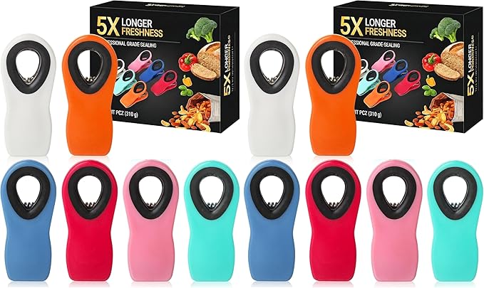 Mr. Pen- Chip Clips, Magnetic, 12 Pack, Bag Clips, for Chips, Food Packages, for Fridge