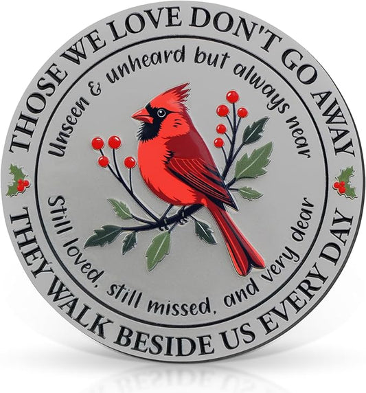FLAGWIX Sympathy Gifts for Loss of Loved One - Cardinal Metal Car Visor Clip 3 in - Christmas Memorial Gift for Men Women, Sun Visor Clip Car Accessories, Grief Memorial Gifts, Bereavement Gift Ideas