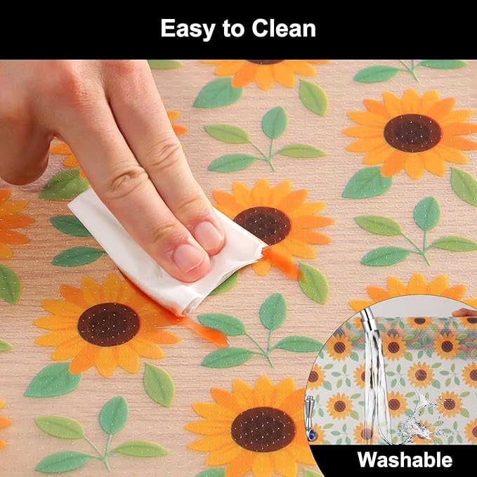Cooyes Shelf Liner – Premium Non-Adhesive Cabinet & Drawer Liner for Kitchen – Waterproof Shelf Paper with Modern Pattern – Durable EVA Cabinet Mat – Easy to Cut （11.8" W x 236" L）