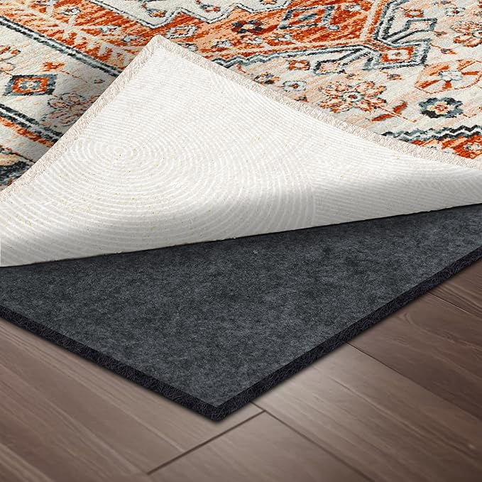 100% Waterproof Rug Pad, 2x20 ft Area Rug Non-Slip Rug Pads, 1/4" Thick Carpet Pads for All Floors and Finishes, Felt Pad for Hardwood Floors, Keep Carpets in Place Soft and Secure
