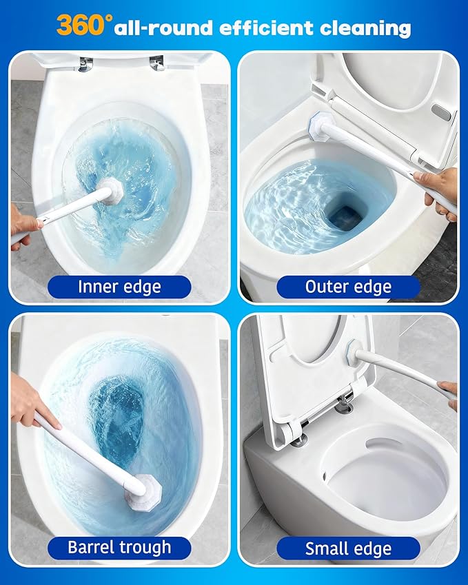 100 Pack Toilet Wand Refills Compatible with Clorox, Instant Foam Cleaning, Secure Lock No Slipping, Odor Neutralizing, Easy Snap-On Design