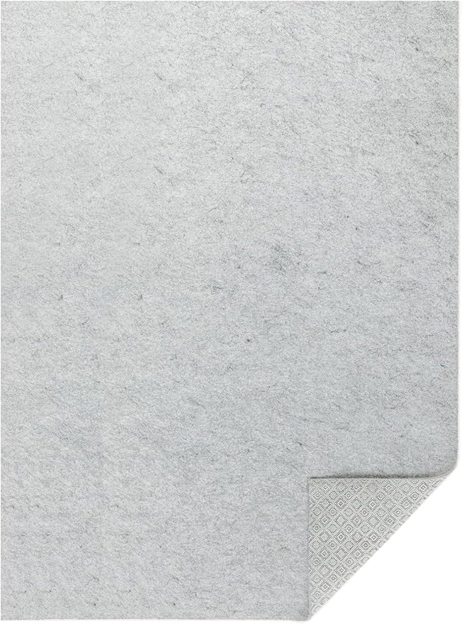 WELL WOVEN Premium 1/4" Thick Felt Rug Pad 6 Round - Non Slip Rubber Backing for Hard Floors & Carpet - Easy Cut to Size for Custom Fit - Superior Cushioning & Floor Protection Shield