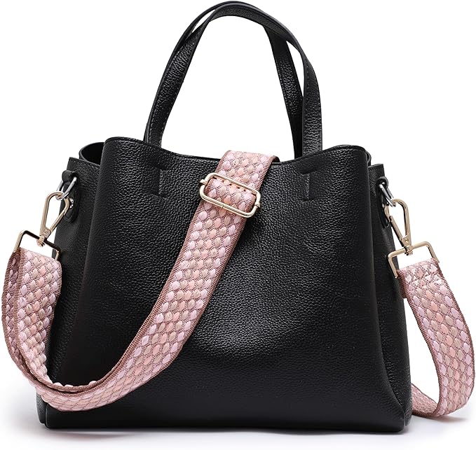 S-Jacorry Purse Strap Replacement Crossbody Wide Shoulder Strap Adjustable Canvas Straps Handbag Strap Replacement Belts
