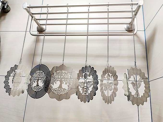 lightstar 6PCS 12Inch Hanging Chain with Hooks for Bird Feeders Lanterns Planters Wind Chimes Billboards Chalkboards Indoor Outdoor Decorative Ornaments Garden Plant Hangers for Flower Basket