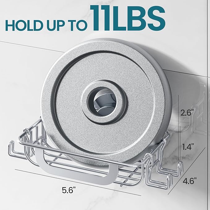 TAILI Soap Dish Holder with Hooks, Bar Soap Tray Saver Suction Cup with Razor Holder for Shower Wall, Rustproof Stainless Steel Bath Shampoo Caddy for Bathroom Accessories Organizer, Silver