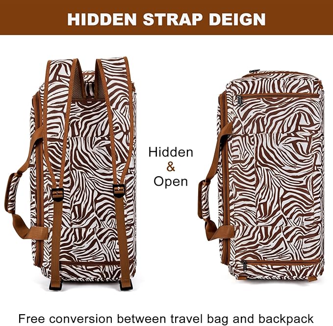 Convertible Garment Bags for Travel - Carry on Garment Duffle Bag with Backpack Straps for Men Women, 4 in 1 Large Travel Duffel Bags with Shoes Compartment Hanging Suit Dress Weekender Bag 3pcs Set