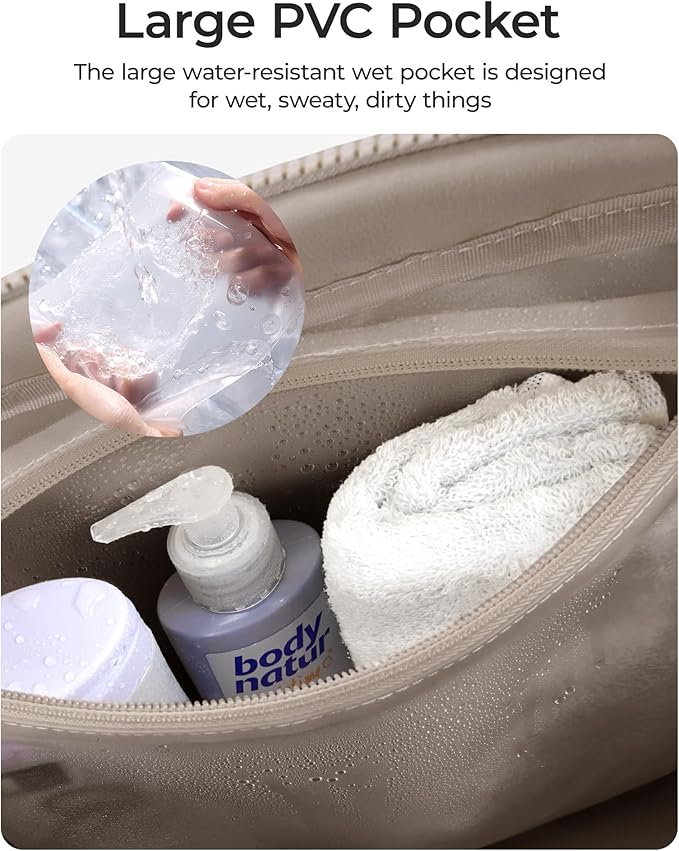 BAGSMART Gym Bag for Women, Duffle Bag for Travel with Wet Pocket, Lightweight Carry-on Weekender Duffel, Water Resistant