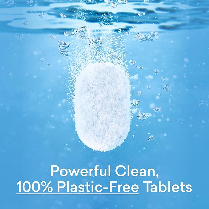 BLUELAND 100% Plastic-Free Dishwasher Detergent Tablets, 60 Count, Free & Clear, Eco-Friendly Dishwashing Pods, Natural, USDA Certified biobased