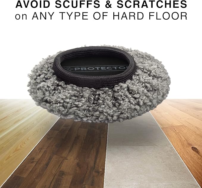 Furniture Sliders X-PROTECTOR - 4+4 Pack 5” - Multi-Surface Furniture Sliders for Carpet & Hard Floors - 4 Furniture Movers for Carpeted Floors and 4 Hardwood Socks - Move Your Furniture Easily!