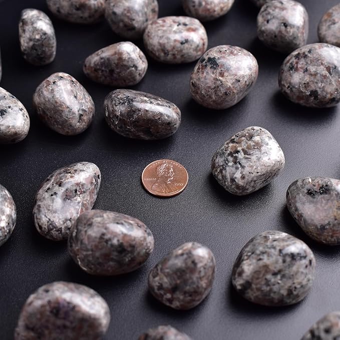 Polished Stone Set Yooperlite Crystals, 0.8" Handpicked Tumbled Gemstones Rocks, Pebbles for Reiki, Chakra, Healing, Home Decor