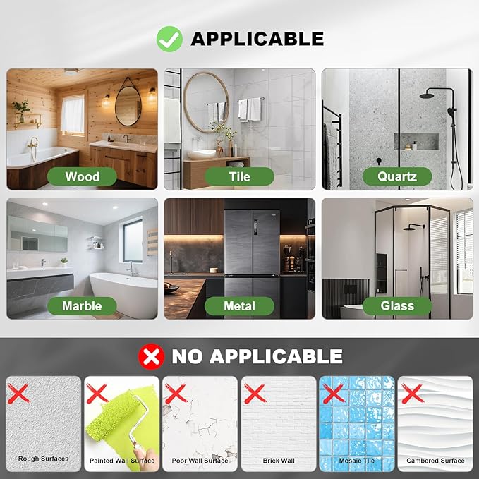 Shower Caddy with Hooks, Shower Shelf - 304 Stainless Steel Shower Rack, Anticorrosive, Rust-proof, Waterproof Bathroom Shelves Storage and Organization - White Silver Shower Shelves