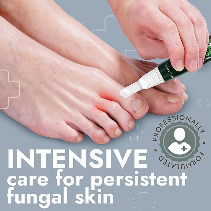 Tea Tree Oil Antifungal Foot Gel | Relieves Jock Itch, Athlete’s Foot & Ringworm | Soothes Itching & Burning | Moisturizes Dry, Cracked Feet | No-Touch Applicator | 1-Week Treatment Option | 20g