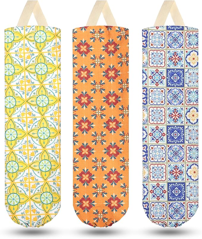 Plastic Bag Holder, Wall Mount Grocery Bag Organizer for Plastic Bags, Reusable Grocery Bag Organizer for Home Kitchen Pantry Decor (D)