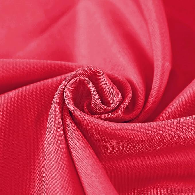 Cupuamon 108 inch Round Tablecloth Washable Polyester Table Cloth Decorative Table Cover for Wedding Party Dining Banquet（108 inch,Red）
