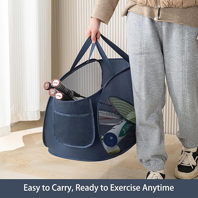 3 Pcs Popup Laundry Hamper, Sturdy Large Capacity Collapsible Laundry Basket, for Laundry Room, Toy Storage, Versatile Use - Home, Camping, Dorm, Hotel, Travel