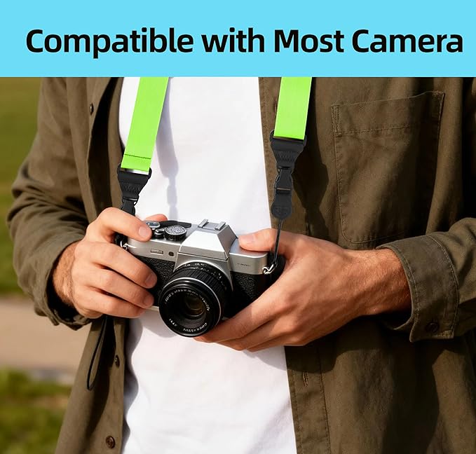 Adjustable iPad Strap:Comfortable Nylon Neck Strap Lanyard for Tablet Case,Camera Binocular Crossbody Laptop Luggage Bag(Fluorescent Green)