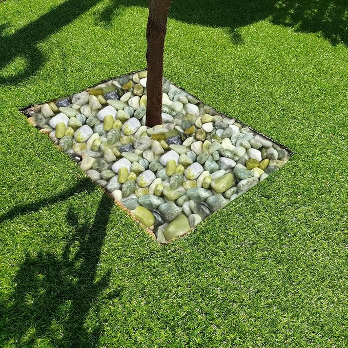 20lbs Jade River Rocks, 1-2 Inch Natural Pebbles for Indoor Plants, High Polished Decorative Stones Vase Filler Fish Tank Aquariums Landscaping Garden Outdoor and Indoor DIY