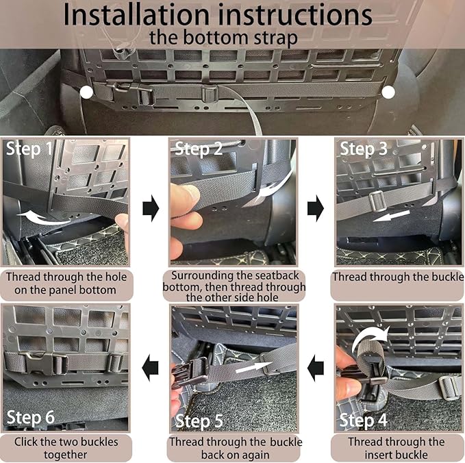 Rigid MOLLE Panel, Tactical Seat Back Organizer and Gun Rack for Vehicles Storage, Universal Fit SUV Truck Pickup, MGK-RMP-1