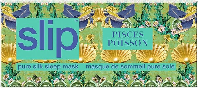 slip Pure Silk Sleep Mask - 100% Pure 22 Momme Mulberry Silk Eye Mask - Comfortable Sleeping Mask with Elastic Band, Zodiac Collection: Pisces