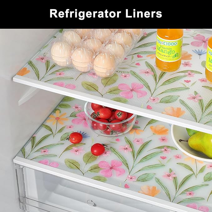 Cooyes Shelf Liner – Premium Non-Adhesive Cabinet & Drawer Liner for Kitchen – Waterproof Shelf Paper with Modern Pattern – Durable EVA Cabinet Mat – Easy to Cut （23.6" W x 360" L）