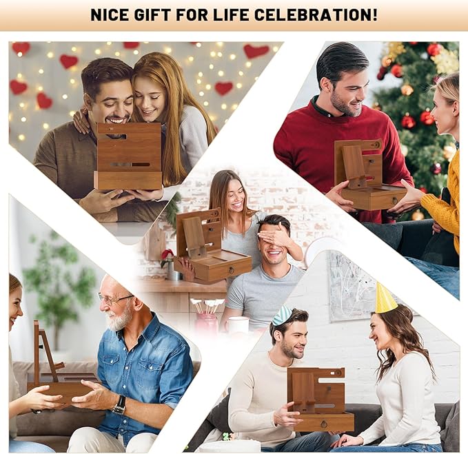 Wood Phone Docking Station, Nightstand Organizer with Drawer, Bedside Table Organizer for Watch & Accessories, Christmas Anniversary Birthday Gifts for Men,Dad,Husband