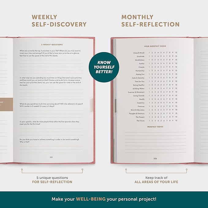 6-Minute Diary – 3-Million-User Gratitude Journal for Women & Men with Prompts – Guided Self Care Book Based on Positive Psychology – Daily Manifestation