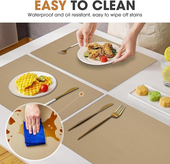 Drawer and Shelf Liner, Non-Slip Kitchen Cabinet Liners Non-Adhesive Thick Strong Grip Waterproof Washable Mats Protect Dresser Shelves Cupboard Bathroom Cabinets, Beige, 24 in X 30 FT