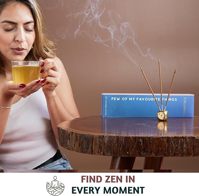 Folkulture Incense Sticks | Pack of 6 (120) Non Toxic Fall Insence-sticks, Fall Scents with 45 Mins Burn Time | Cinnamon, Espresso | Organic Inscents-sticks | Slow burning Incensios or Fall Essentials