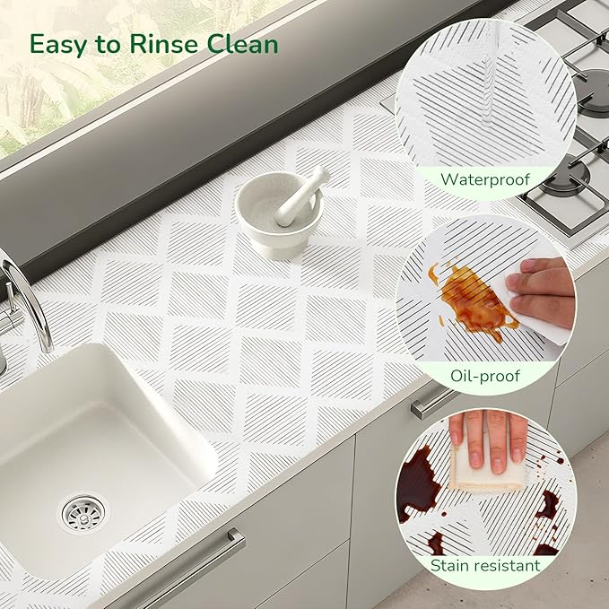 Drawer and Shelf Liner for Kitchen, Non-Slip Non-Adhesive Cabinet Liners for Cupboard, Dresser, Shelves, Tool Box, Pantry, Thickened Easy Install, Strong Grip, 11.8in x 10FT, Gray