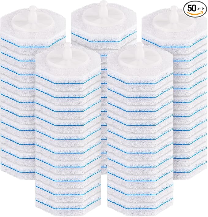 50 Count Toilet Wand Refills for Clorox, Disposable Toilet Brush Refills Compatible with Clorox Wand for Bathroom Cleaning