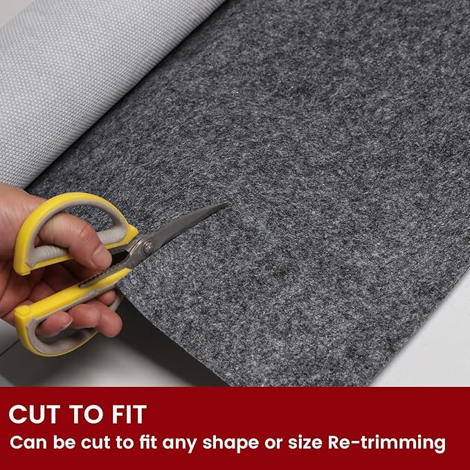 Waterproof Rug Pad, 6x9 ft Area Rug Non-Slip Carpet Pad, Non-Slip Rug Pads for All Floors and Finishes, Felt Pad for Hardwood Floors, Keeps Carpets in Place Soft and Safe