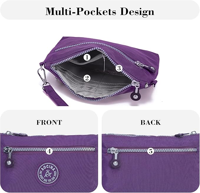 AOCINA Small Wristlet Wallet for Women RFID Blocking Crossbody Purse Gifts for Valentines Day Nylon Cell Phone Purses