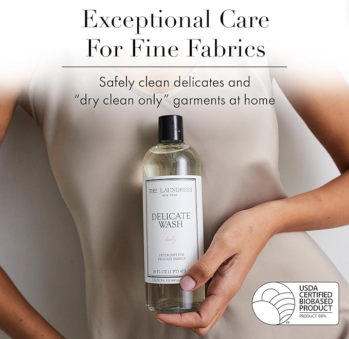 The Laundress Delicate Wash, Double Concentrated, Lady Scent, Detergent Delicate, Lingerie & Silk Detergent, Lingerie Wash, 16 Fl Oz (Pack of 2)