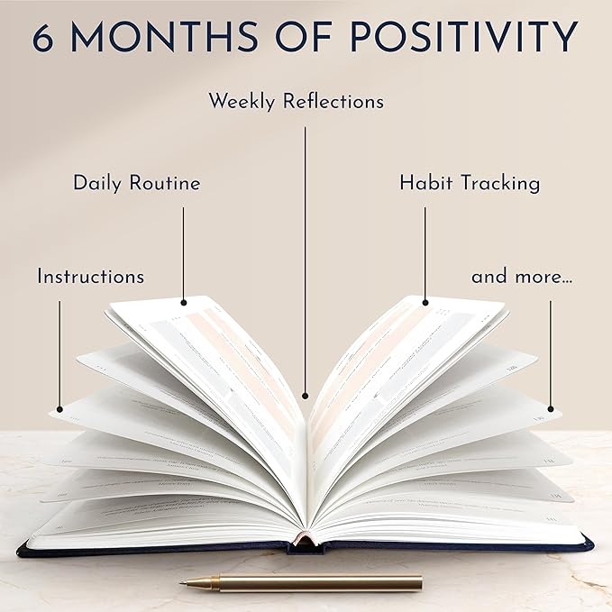 RYVE Daily Journal for Women – 6-Month Guided Gratitude Journal with Prompts, Affirmations, Mindfulness, Self-Reflection & Self-Care