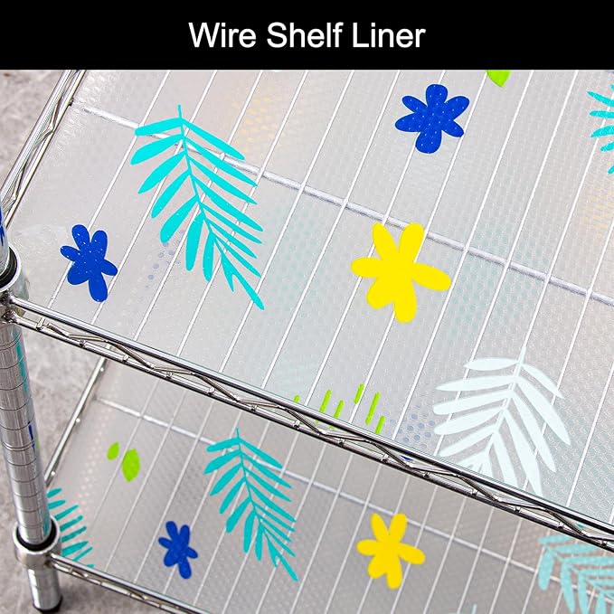 Cooyes Shelf Liner – Premium Non-Adhesive Cabinet & Drawer Liner for Kitchen – Waterproof Shelf Paper with Modern Pattern – Durable EVA Cabinet Mat – Easy to Cut （11.8" W x 360" L）