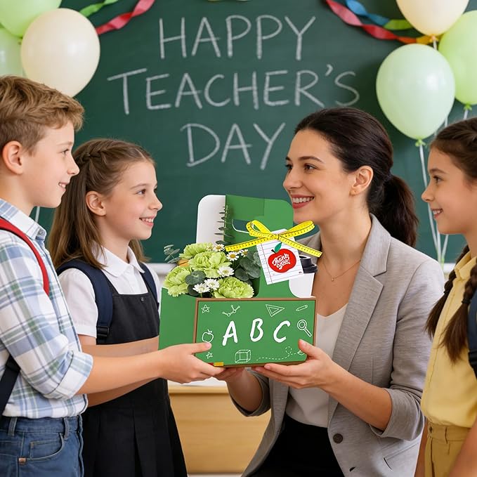 24 Pcs Teacher Appreciation Gifts in Bulk 2 Cup Drink Carrier with Tag Handle Teacher Gifts Cup Carriers Disposable Cardboard Back to School Gifts Cup Holders for Graduation Retirement Favors