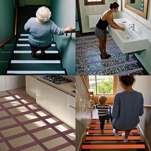 Anti Slip Tape 2 Inch Wide, Waterproof Grip Adhesive Tape, Heavy Duty High Traction Friction for Indoor/Outdoor Steps (33 Ft/Yellow).