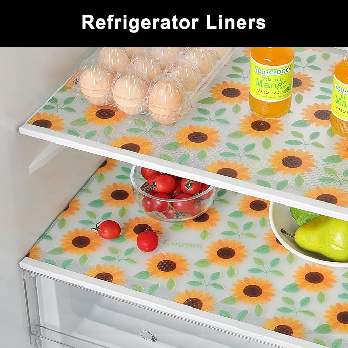 Cooyes Shelf Liner – Premium Non-Adhesive Cabinet & Drawer Liner for Kitchen – Waterproof Shelf Paper with Modern Pattern – Durable EVA Cabinet Mat – Easy to Cut （11.8" W x 236" L）