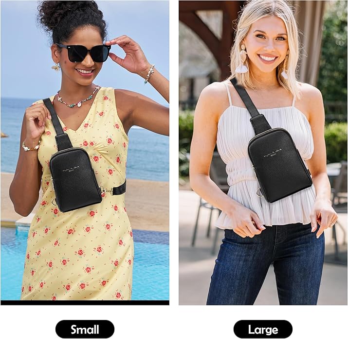 INICAT Small Sling Bag for Women Everyday & Travel Crossbody Bags Lightweight Cross Body Purses Vegan Leather